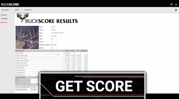 What Does Your Buck Or Deer Score? | BuckScore